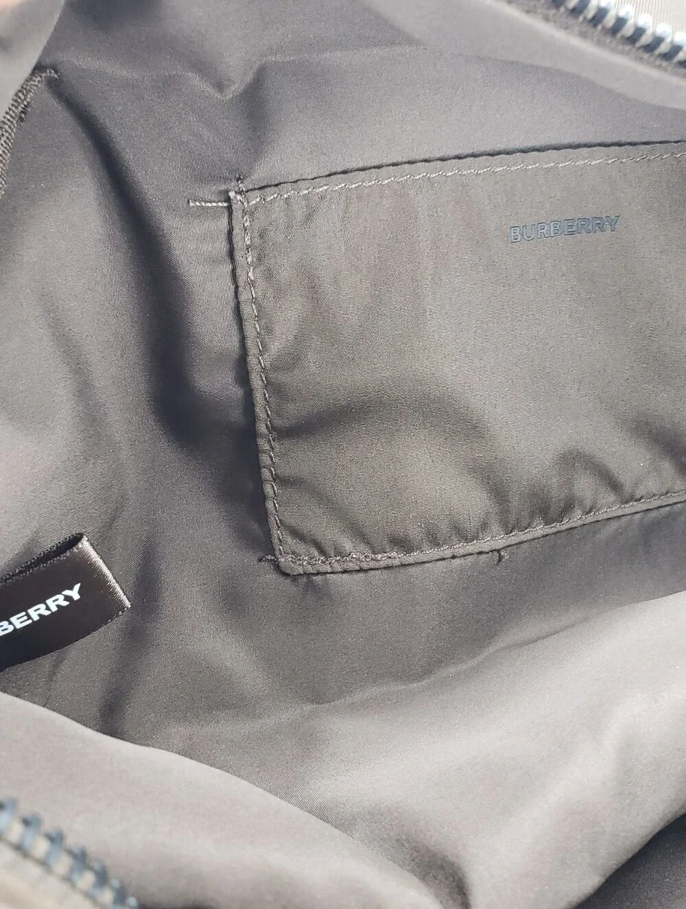 Burberry Brown Nylon Toiletry Pouch with Carry Strap - Picture 3 of 6